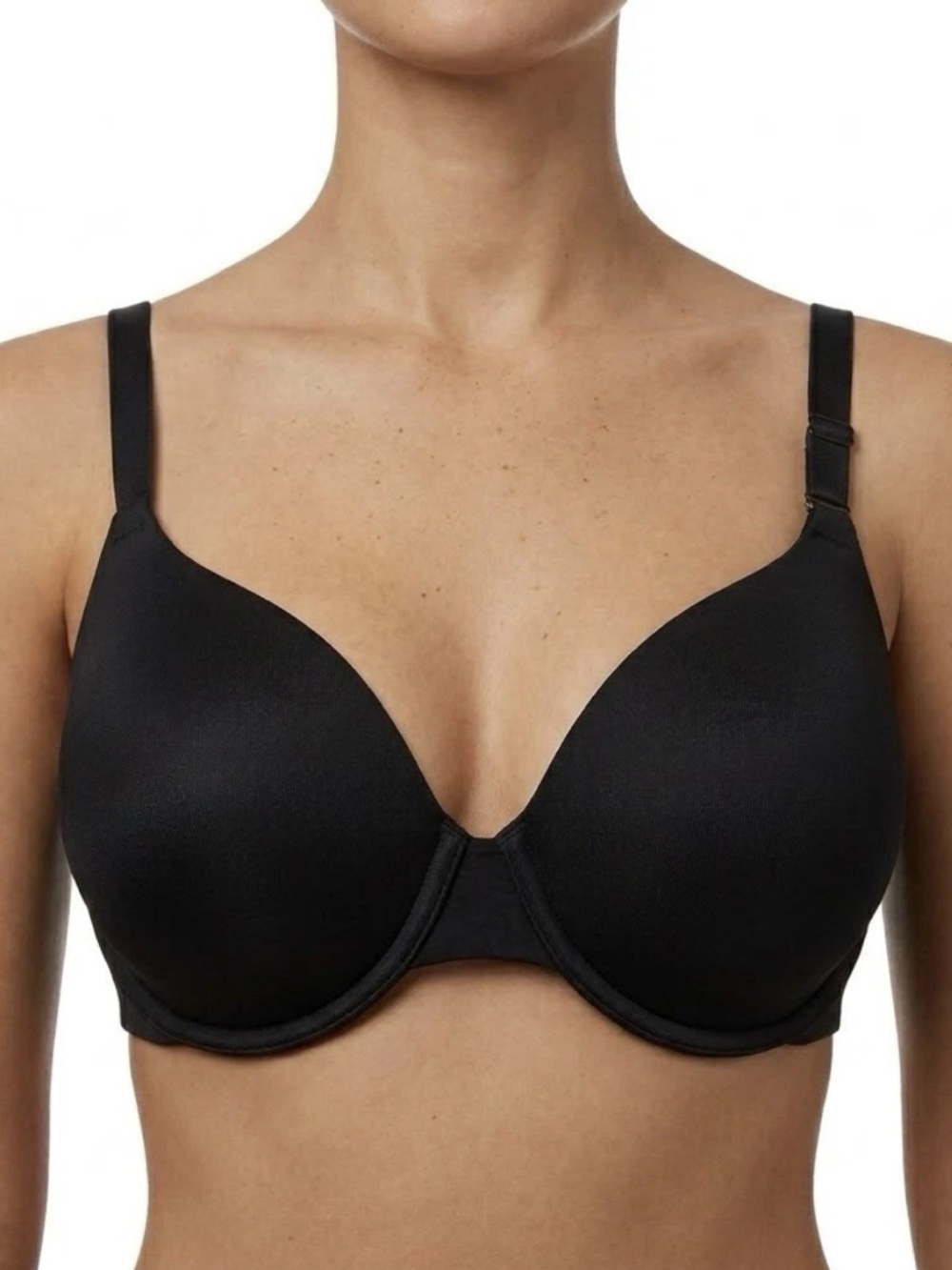 Victoria's Secret PINK Bra 38D Black Wear Everywhere Lightly Lined T-Shirt